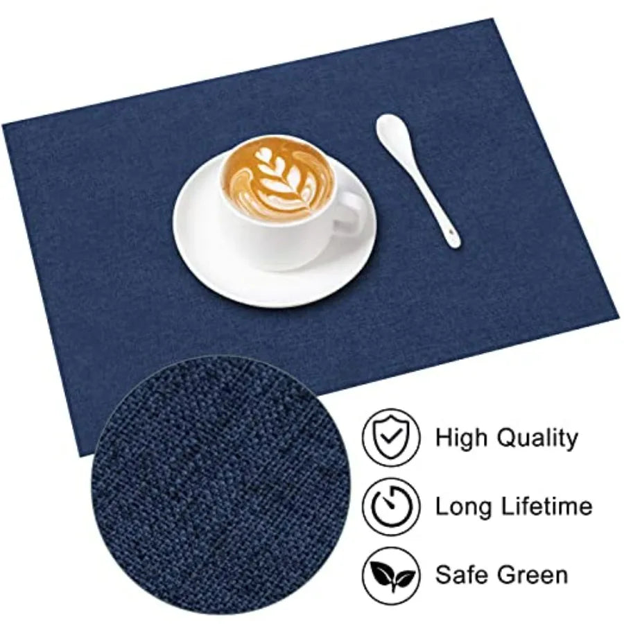 Cotton Blend Woven Placemats, Set of Six