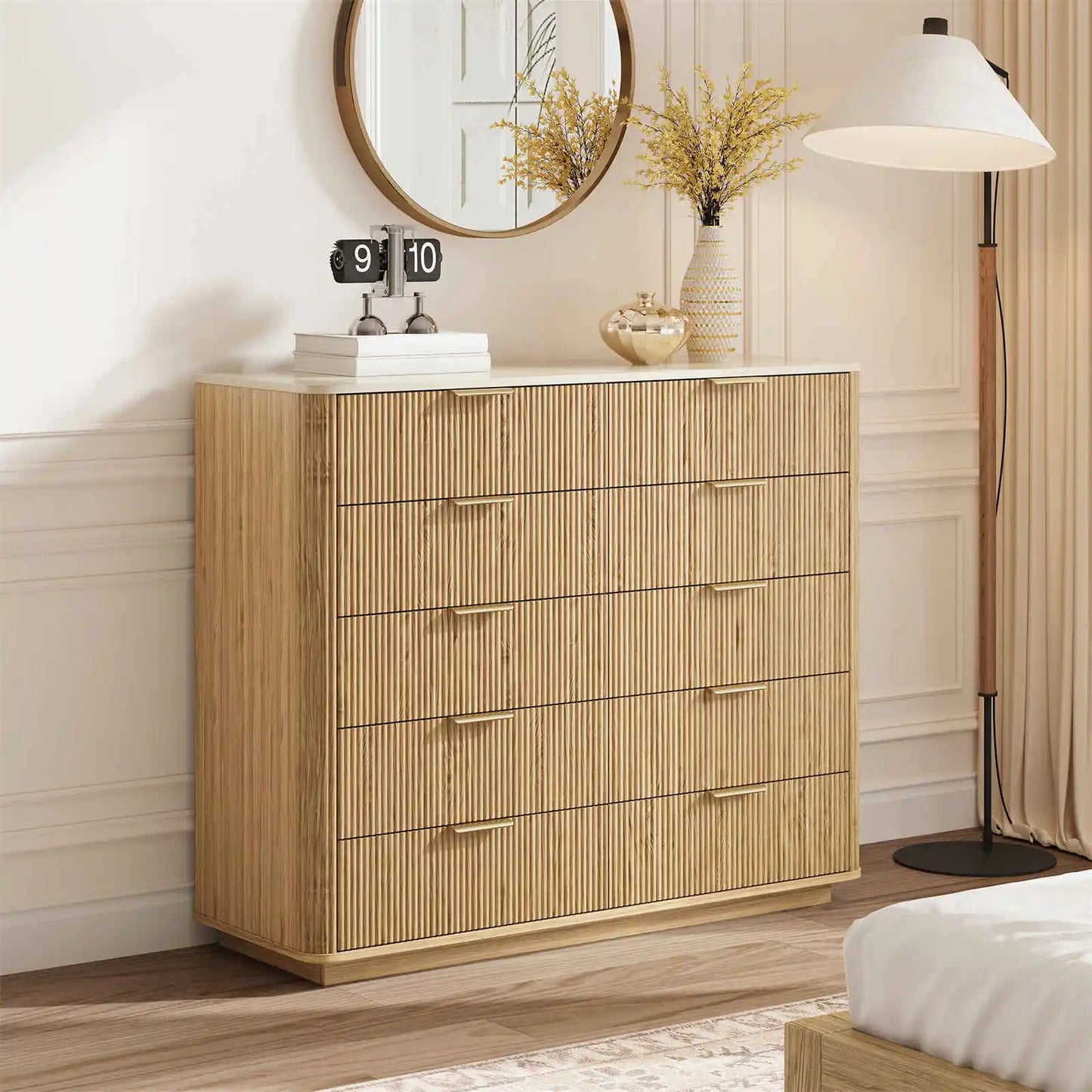 10-Drawer Mid-Century Inspired Dresser