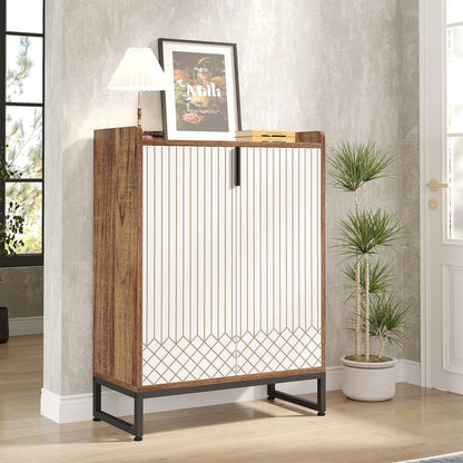 5-Tier Shoe Storage Cabinet with Doors