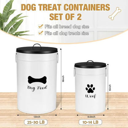 Dog Food Storage Container Set with Airtight Seal Design