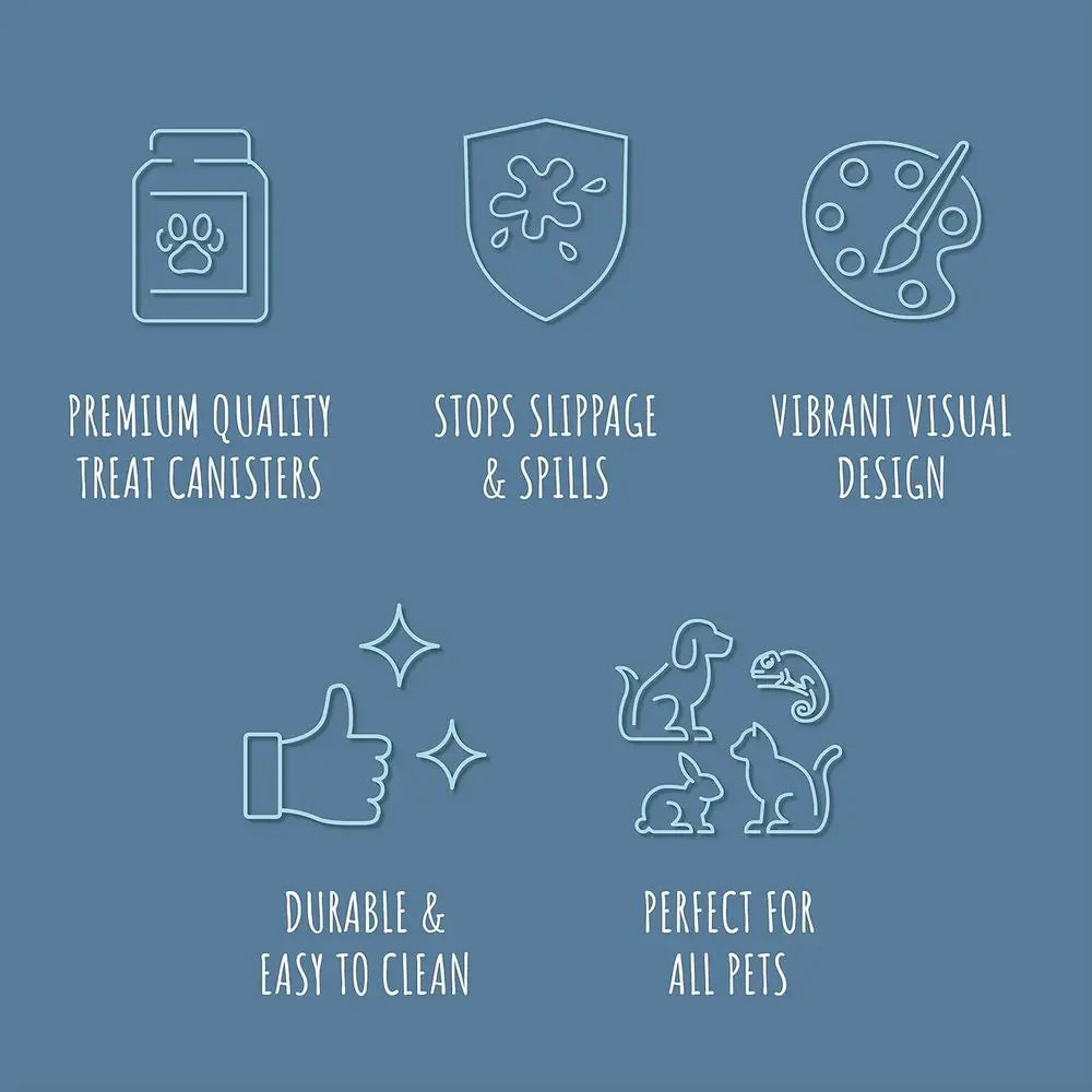 Ceramic Pet Treat Jar with Airtight Lid Design