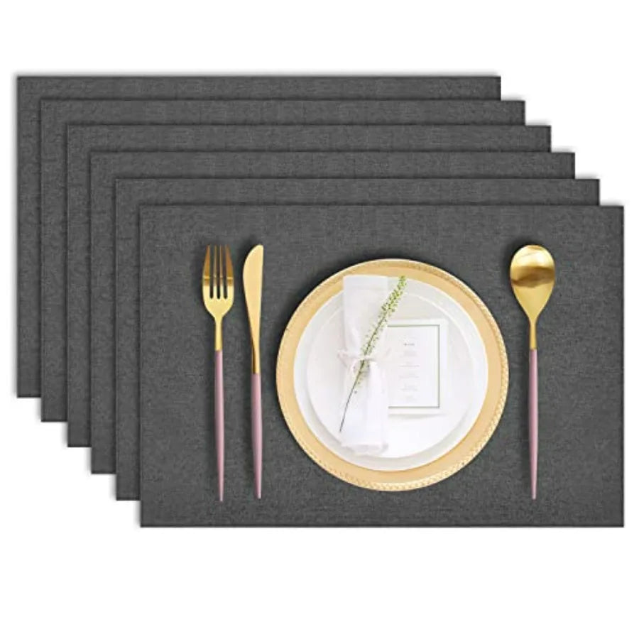 Cotton Blend Woven Placemats, Set of Six