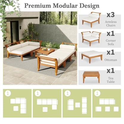 Modular Acacia Outdoor Lounge Collection
