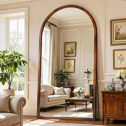 Oversized Full-Length Floor Mirror with Wood Frame