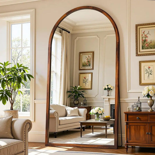 Oversized Full-Length Floor Mirror with Wood Frame