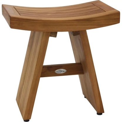 Compact Teak Shower Bench with Water-Resistant Design