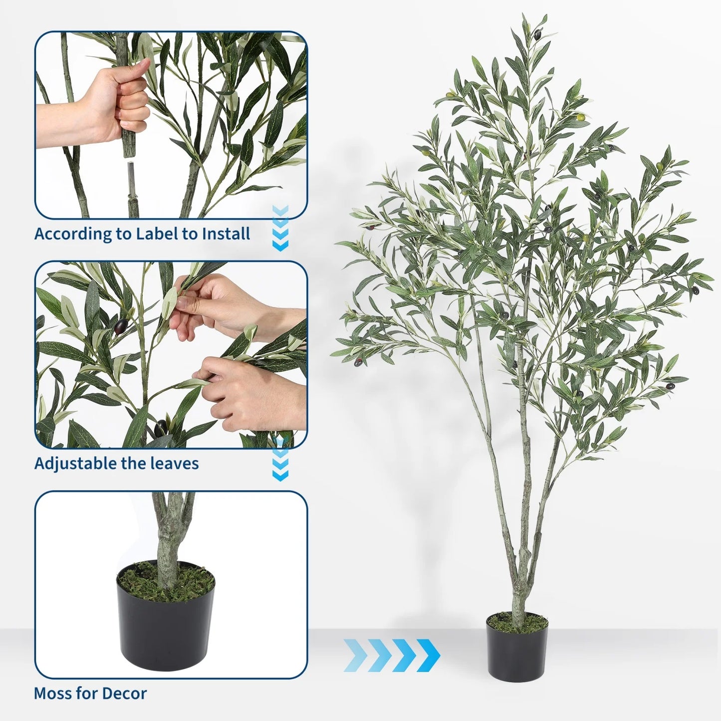 Artificial Olive Tree for Indoor or Outdoor Decor