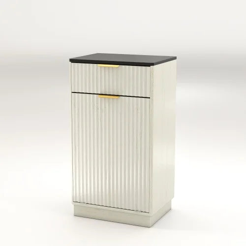 Hidden Trash Cabinet with Dual-Zone Storage Design