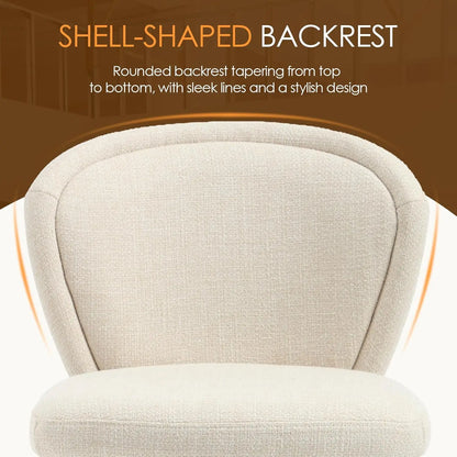 Swivel Counter Height Bar Stools with Wood Legs - Set of 4