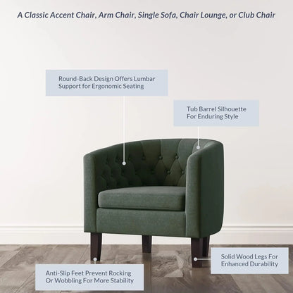 Tufted Barrel Accent Chair - Set of 2