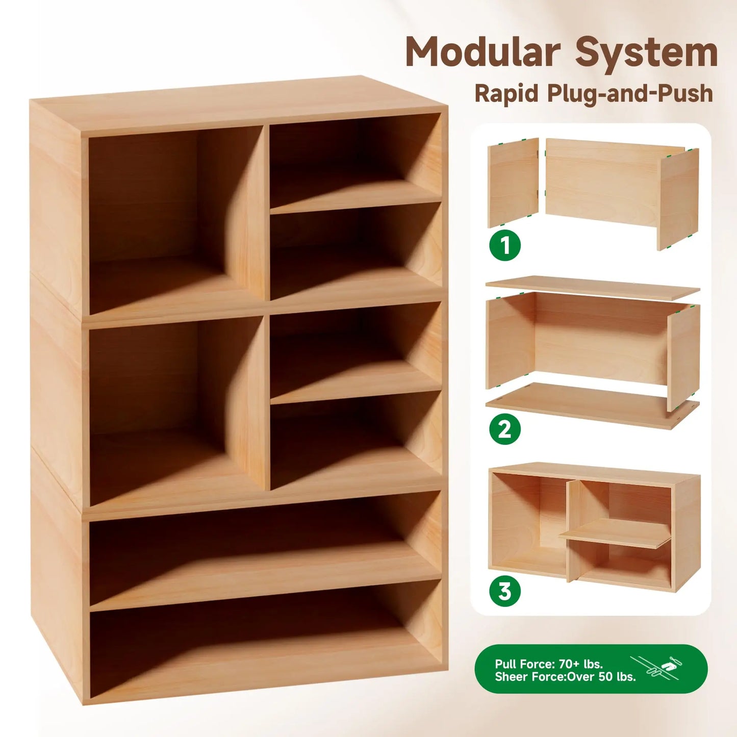 Mid Century Modular Storage Bookcase Cube