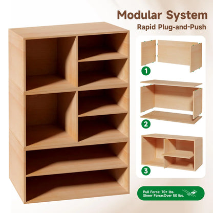Mid Century Modular Storage Bookcase Cube