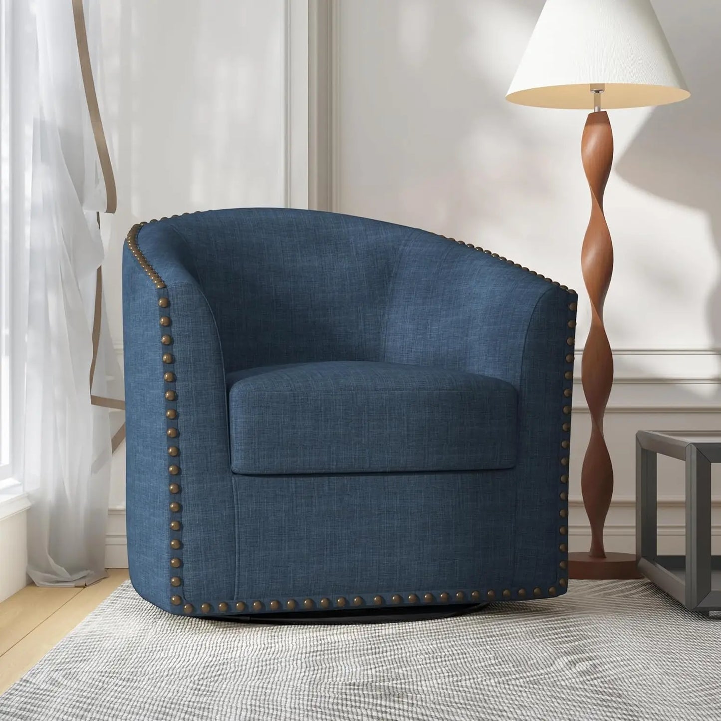 Swivel Barrel Accent Chair