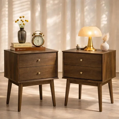 Mid-Century Nightstands Set of 2