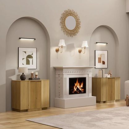 Modern Fluted Sideboard Storage Cabinet
