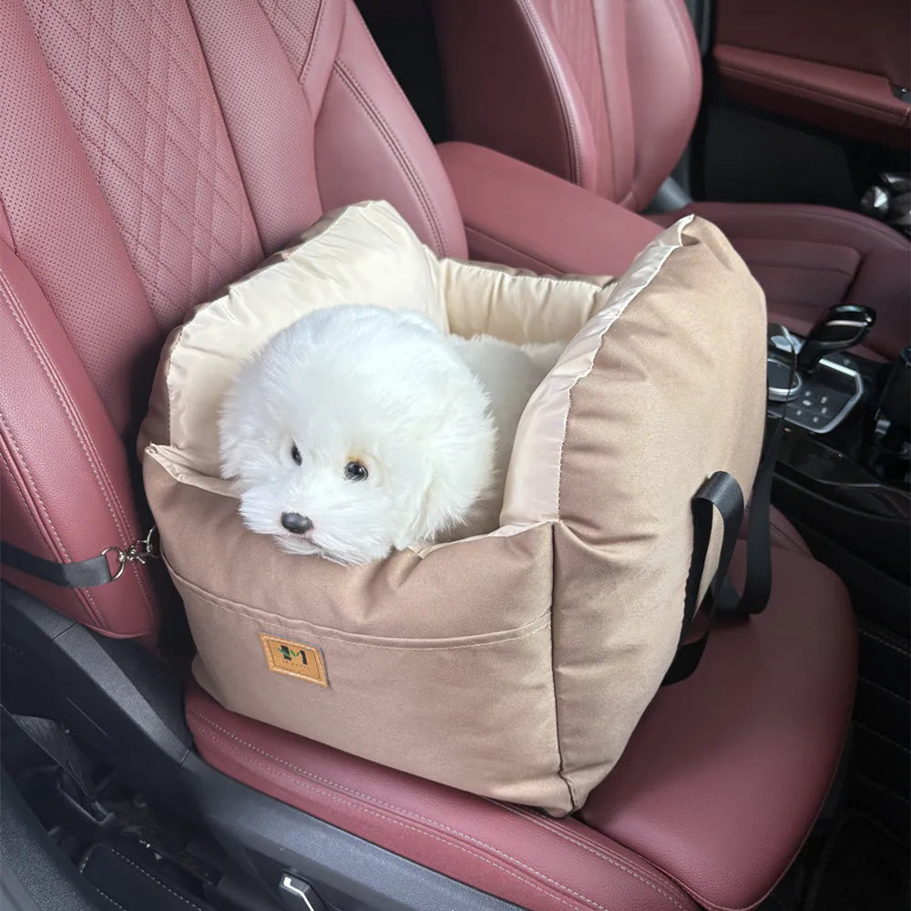 Cozy Travel Pet Car Seat With Safety Belt Design