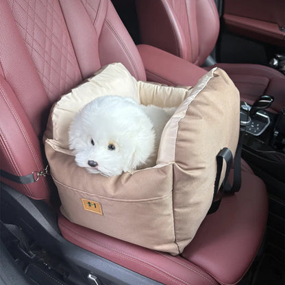 Cozy Travel Pet Car Seat With Safety Belt Design