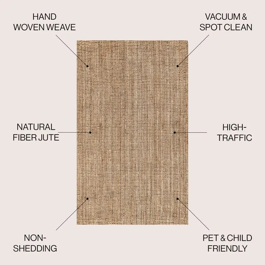 Handwoven Natural Jute Area Rug