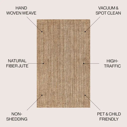 Handwoven Natural Jute Area Rug