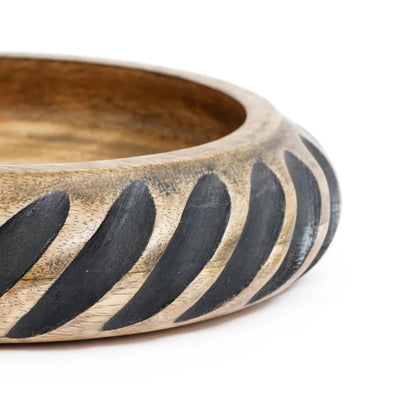 Handcrafted Mango Wood Decorative Serving Bowl