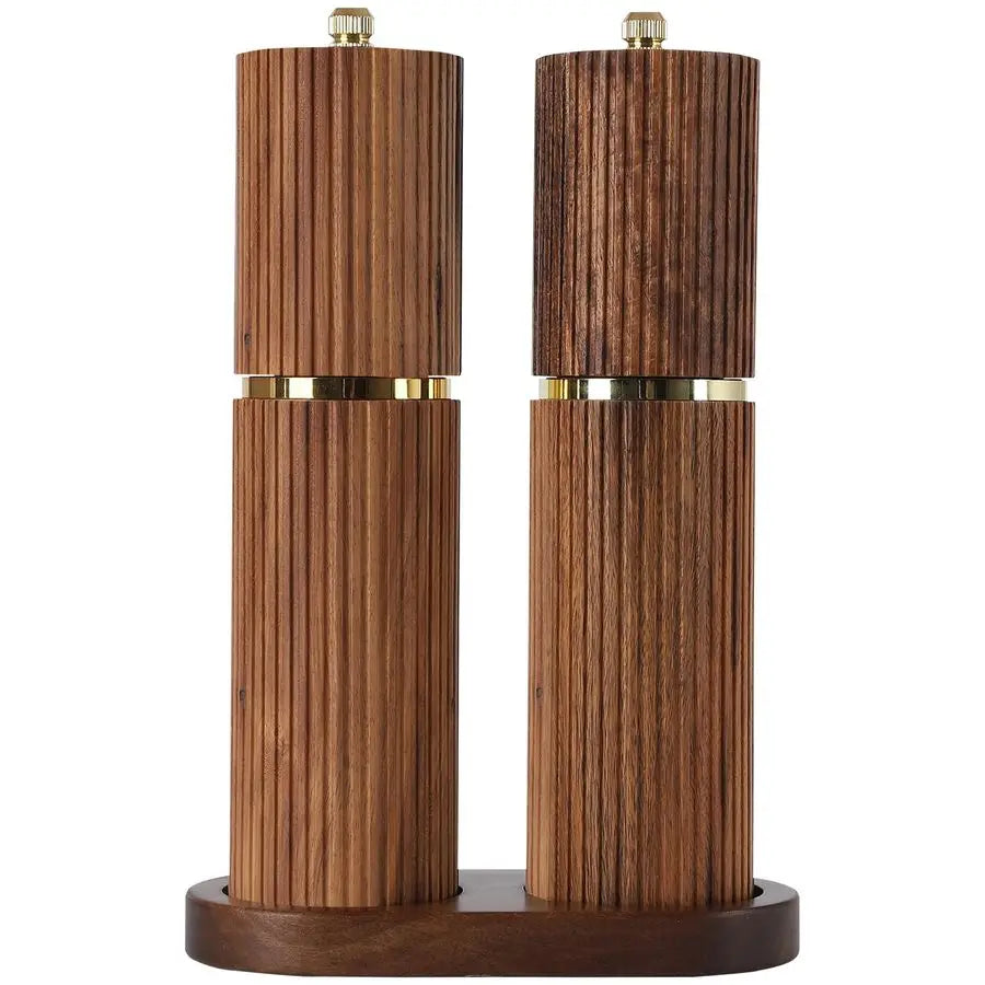 Acacia Wood Grinder Set with Adjustable Coarseness