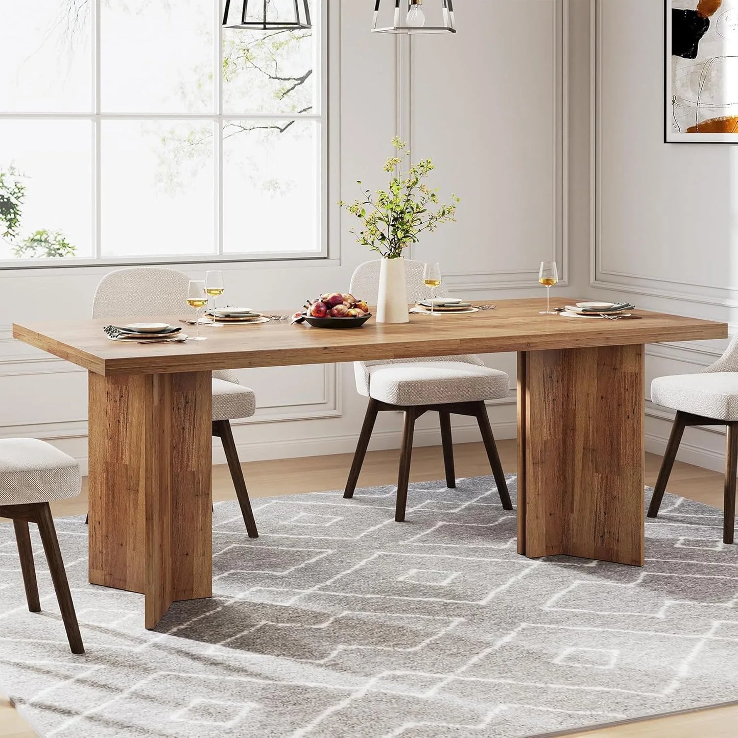 Large Tabletop Dining Table for 4-6