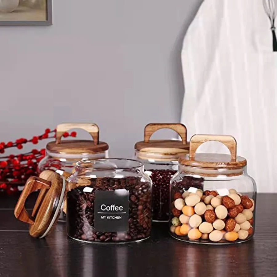 Retro Glass Canister with Airtight Lid