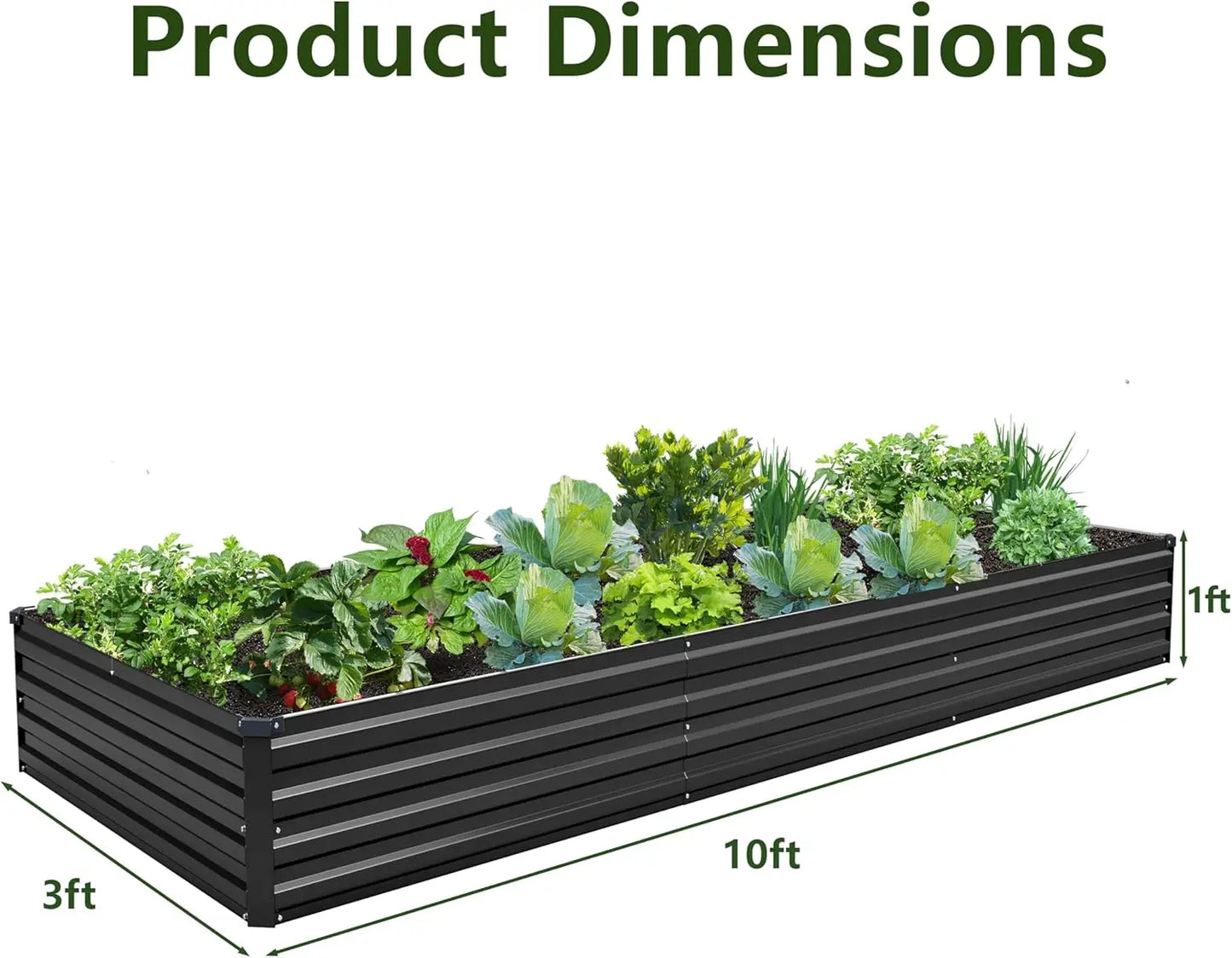 2-Pack Galvanized Steel Raised Garden Bed Kit