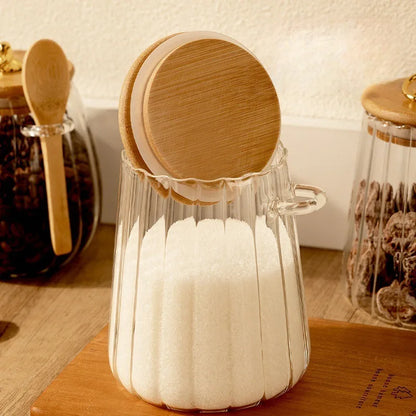 Glass Tea & Spice Storage Jars with Airtight Lids