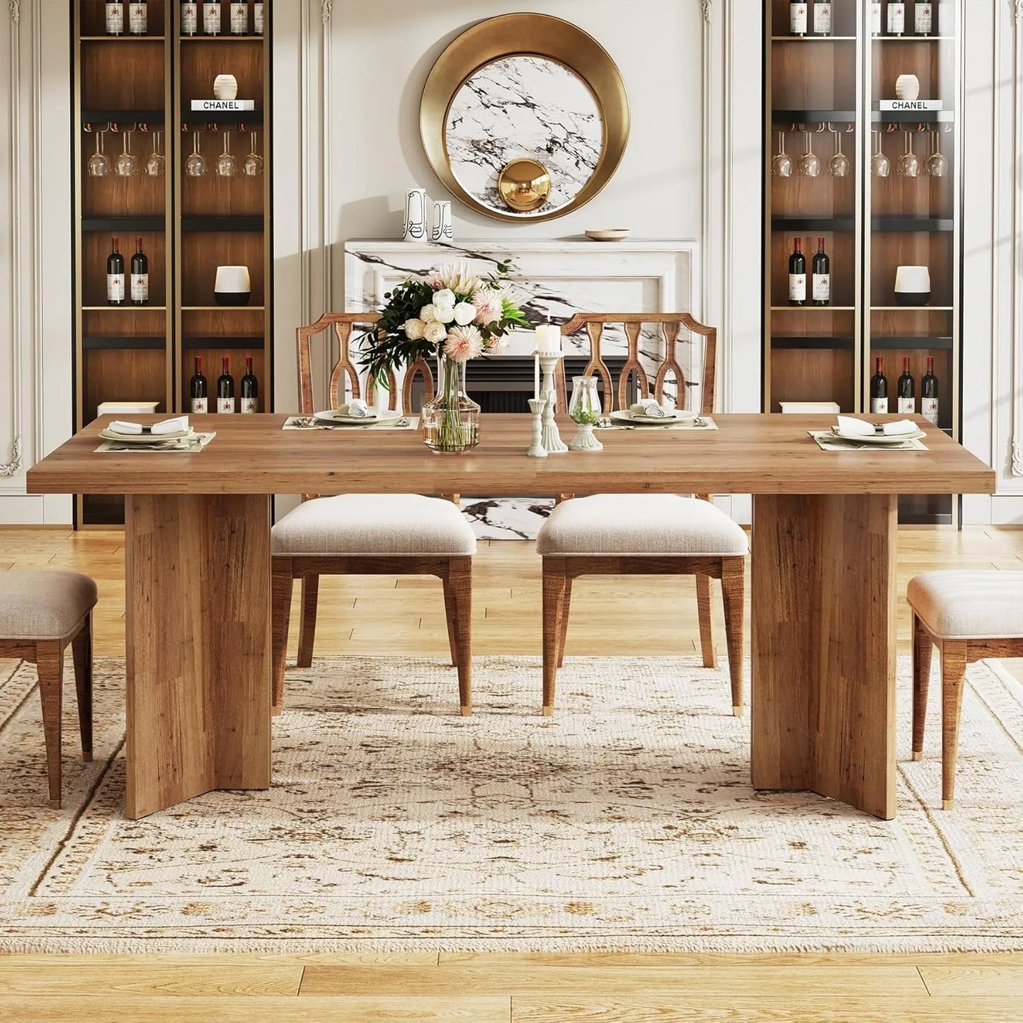 Large Tabletop Dining Table for 4-6