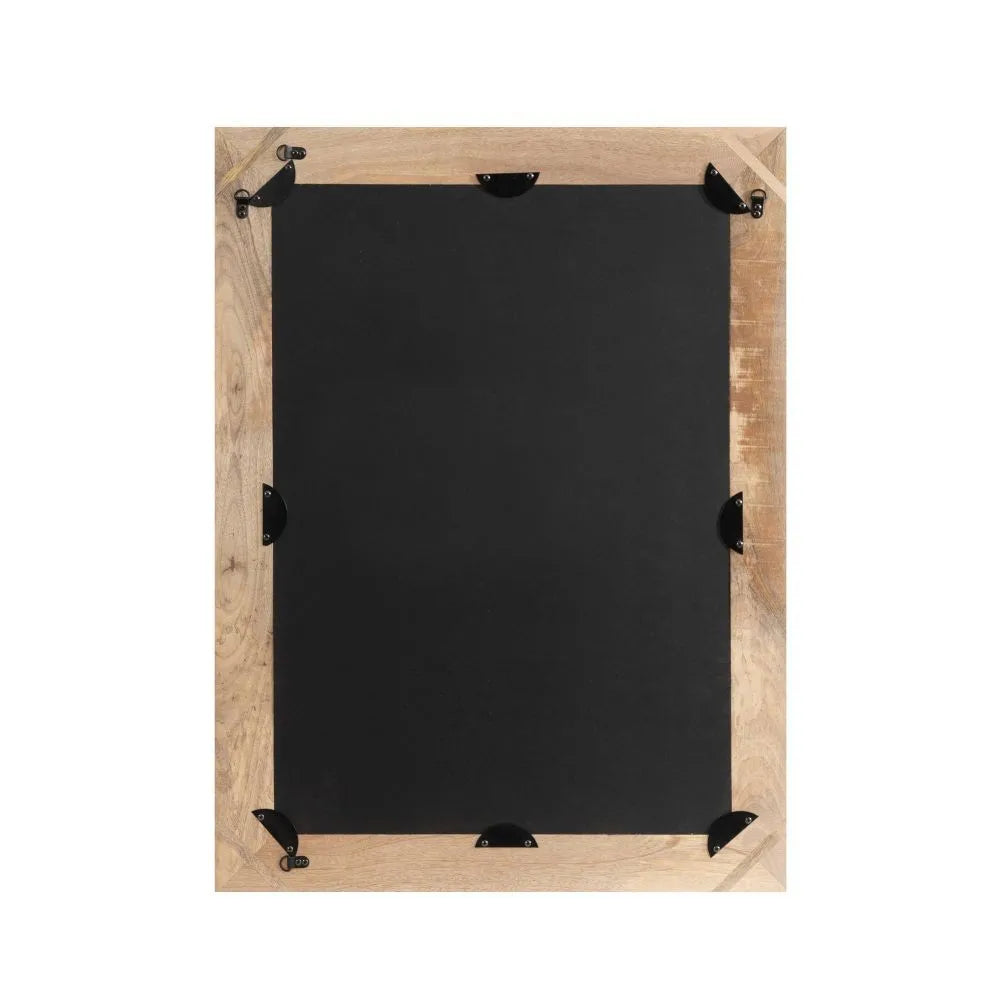 Carved Mango Wood Mirror With Decorative Frame Detail