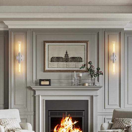 Modern Glass Wall Sconce Set
