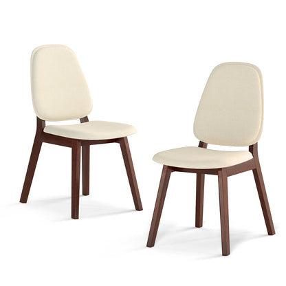 Wooden Dining Chair Set of 2 Mid-Century Modern