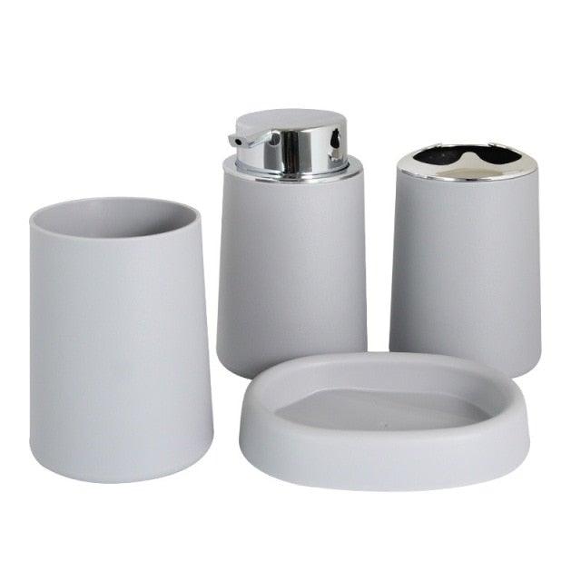 Bamboo Bathroom Accessories Set