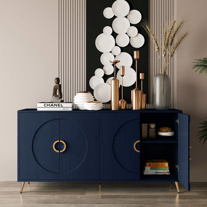 Modern Lacquered 4 Door Wooden Cabinet Sideboard Buffet