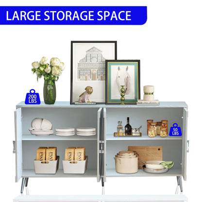 Modern Lacquered 4 Door Wooden Cabinet Sideboard Buffet