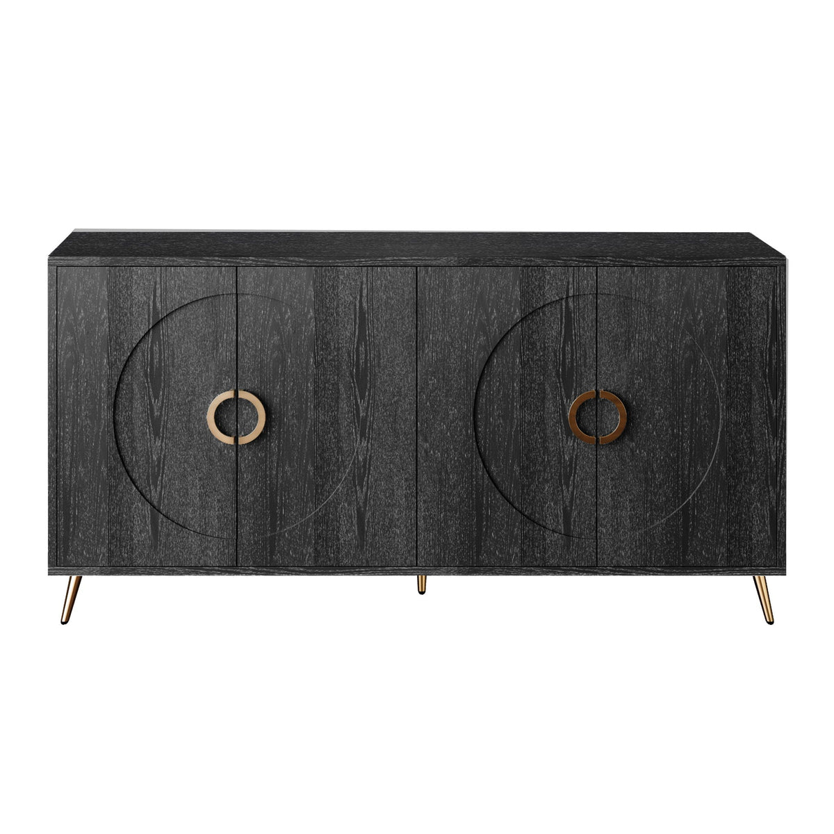 Modern Lacquered 4 Door Wooden Cabinet Sideboard Buffet