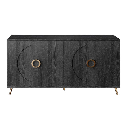Modern Lacquered 4 Door Wooden Cabinet Sideboard Buffet