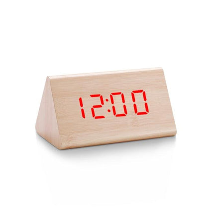 Digital LED Wooden Alarm Clock