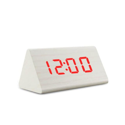 Digital LED Wooden Alarm Clock