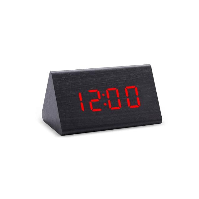 Digital LED Wooden Alarm Clock