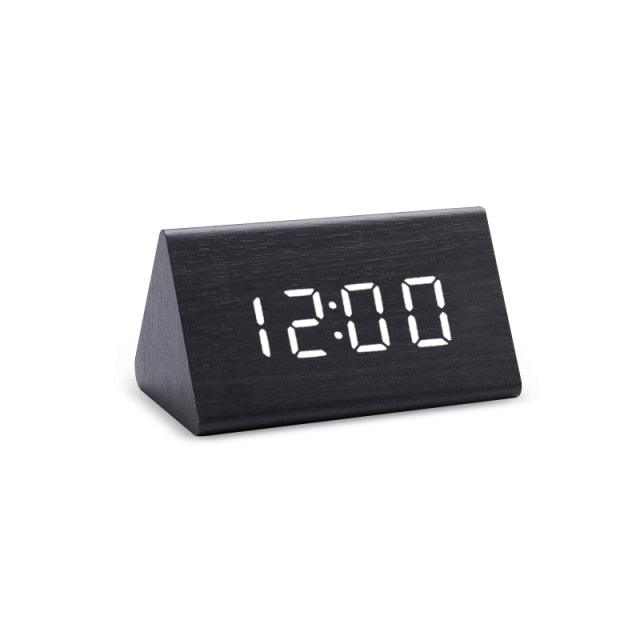 Digital LED Wooden Alarm Clock