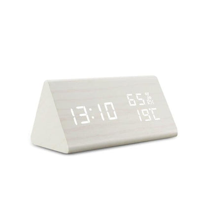 Digital LED Wooden Alarm Clock