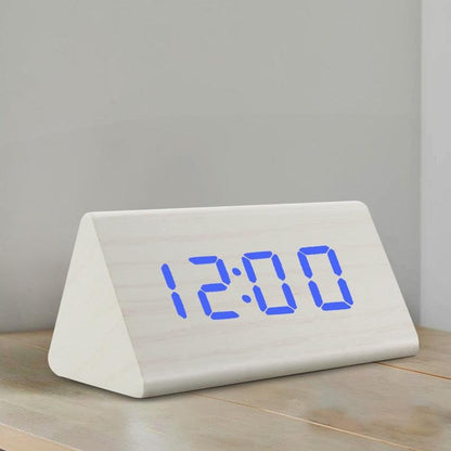 Digital LED Wooden Alarm Clock