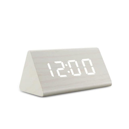 Digital LED Wooden Alarm Clock