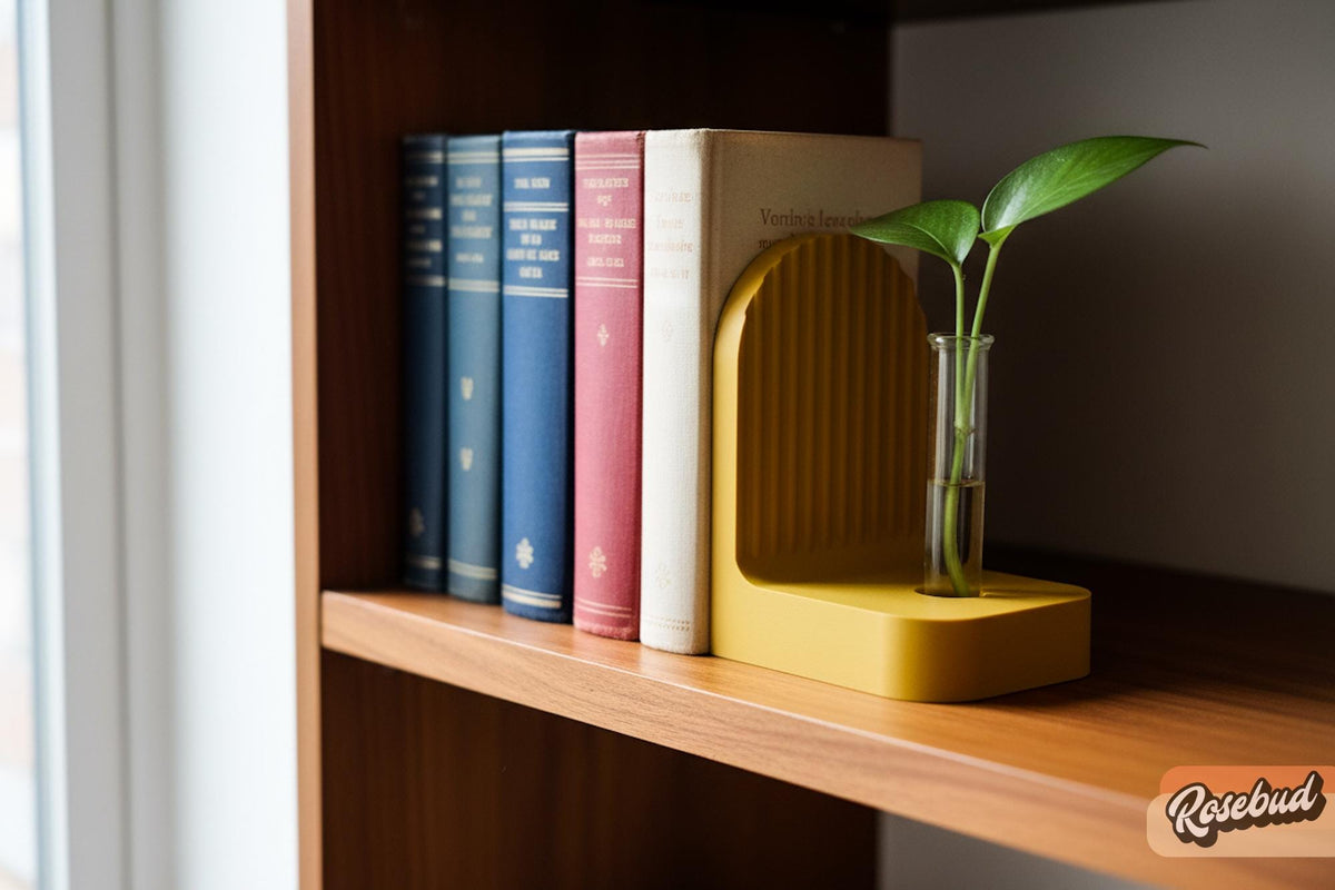 Ribbed Modern Bookend, Book Lover Gift, Bookshelf Decor, Book Club Gifts, Bookish Library Decor, Bookworm, Reading Challenge, Book Nook