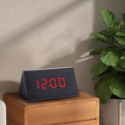 Digital LED Wooden Alarm Clock