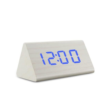 Digital LED Wooden Alarm Clock